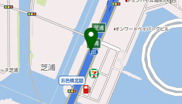 首都1号羽田線 芝浦出入口 上り 出口の地図画像