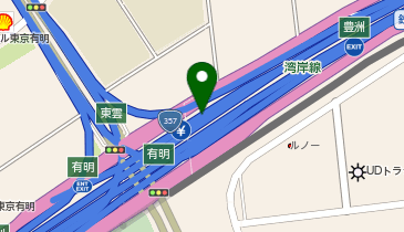 首都湾岸線 有明出入口 東行き 入口の地図画像