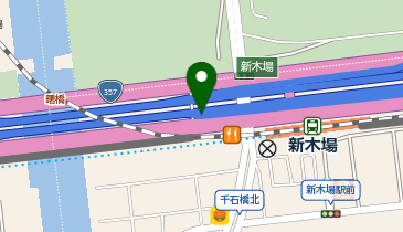 首都湾岸線 新木場出入口 西行き 入口の地図画像