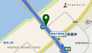 首都10号晴海線 晴海出入口 下り 入口の地図画像