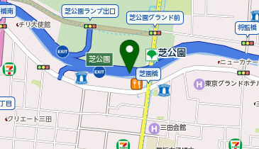 首都都心環状線 芝公園出入口 外回り 出口の地図画像