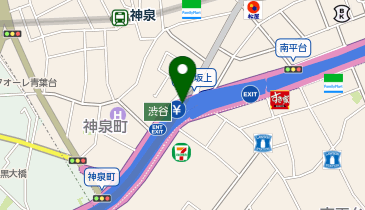 首都3号渋谷線 渋谷出入口 上り 入口の地図画像