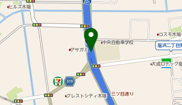 首都9号深川線 塩浜入口 下り 入口の地図画像