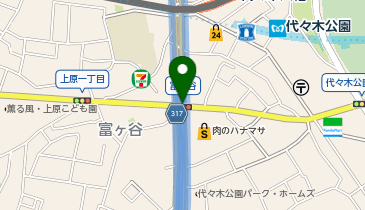 首都中央環状線 富ヶ谷出入口 内回り 出口の地図画像