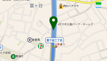 首都中央環状線 富ヶ谷出入口 外回り 入口の地図画像