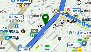 首都都心環状線 銀座出入口 内回り 入口の地図画像