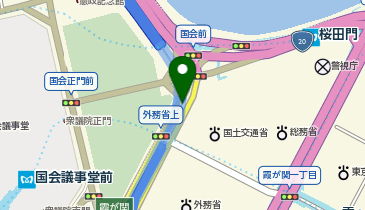 首都都心環状線 霞が関出入口 内回り 出口の地図画像