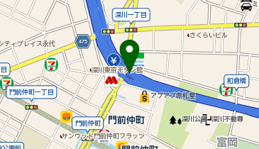 首都9号深川線 福住出入口 下り 入口の地図画像