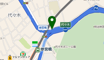 首都4号新宿線 代々木出入口 上り 入口の地図画像