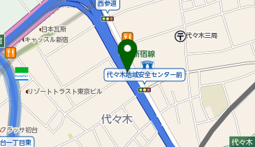 首都4号新宿線 新宿出入口 下り 出口の地図画像