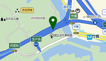 首都都心環状線 北の丸出口 内回り 出口の地図画像