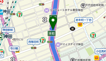 首都1号上野線 本町出入口 上り 出口の地図画像