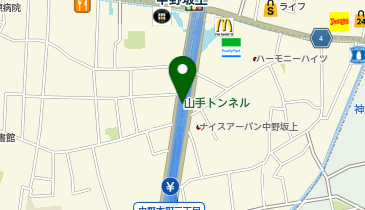 首都中央環状線 中野長者橋出入口 外回り 入口の地図画像