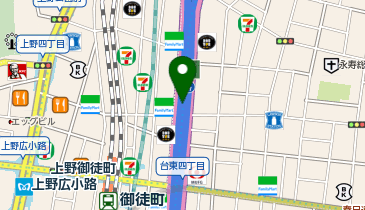 首都1号上野線 上野出入口 下り 出口の地図画像