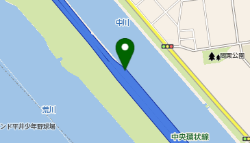 首都中央環状線 平井大橋出入口 外回り 出口の地図画像