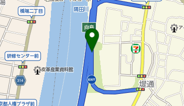 首都6号向島線 向島出入口 上り 出口の地図画像