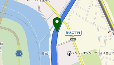 首都6号向島線 堤通出入口 上り 出口の地図画像