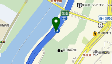 首都6号向島線 堤通出入口 上り 入口の地図画像