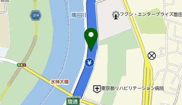 首都6号向島線 堤通出入口 下り 入口の地図画像