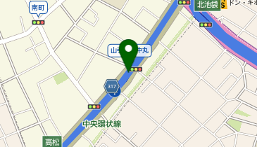 首都中央環状線 高松入口 外回り 入口の地図画像