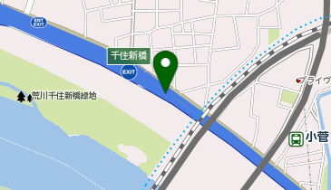 首都中央環状線 千住新橋出入口 内回り 出口の地図画像