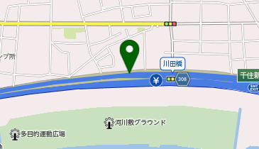 首都中央環状線 千住新橋出入口 外回り 出口の地図画像