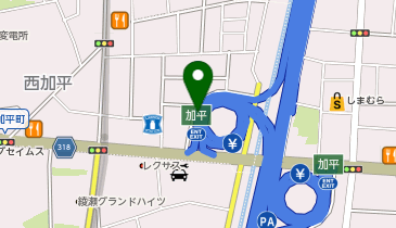 首都6号三郷線 加平出入口 上り 入口の地図画像