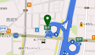 首都6号三郷線 加平出入口 下り 入口の地図画像
