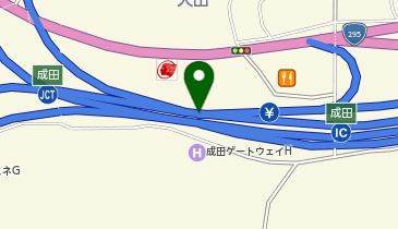 東関東自動車道(高谷-潮来) 成田IC 下り 出口の地図画像