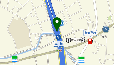 首都川口線 新郷出入口 下り 入口の地図画像