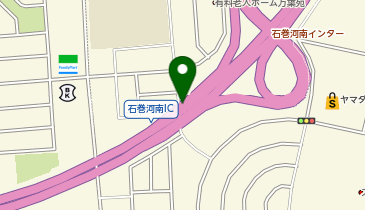 三陸沿岸道路 石巻河南IC 上り 出口の地図画像