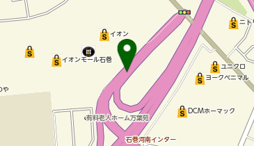 三陸沿岸道路 石巻河南IC 下り 入口の地図画像