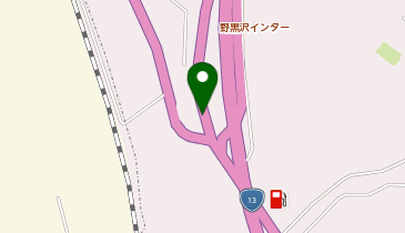 東北中央自動車道 野黒沢IC 下り 入口の地図画像