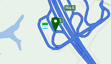 秋田自動車道 西仙北スマートIC 下り 出口の地図画像