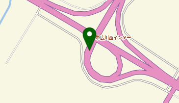 帯広広尾自動車道 帯広川西IC 上り 入口の地図画像