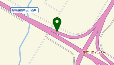 帯広広尾自動車道 帯広川西IC 下り 出口の地図画像