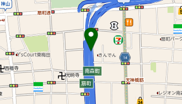 阪神12号守口線 南森町出入口 上り 出口の地図画像