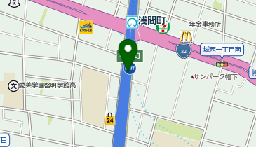 名古屋6号清須線 明道町出入口 上り 出口の地図画像