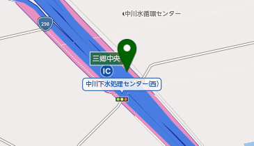 常磐自動車道 三郷出入口 下り 出口2の地図画像