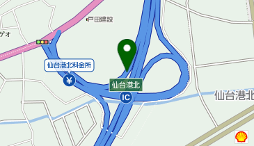 三陸沿岸道路 仙台港北IC 下り 入口の地図画像