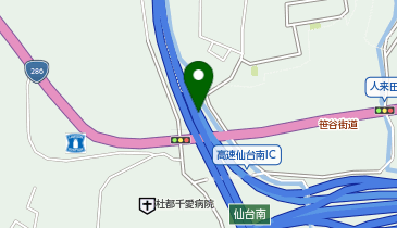 仙台南部道路 仙台南IC 上り 出口の地図画像