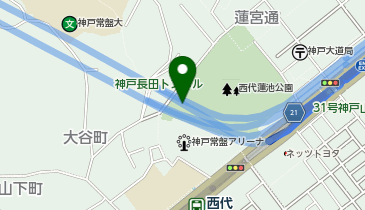 阪神31号神戸山手線 神戸長田出入口 上り 出口の地図画像