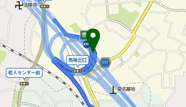 神奈川7号横浜北線 馬場出入口 上り 入口の地図画像