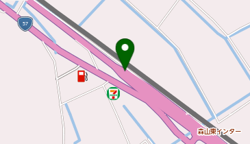 島原道路 森山東IC 上り 出口の地図画像