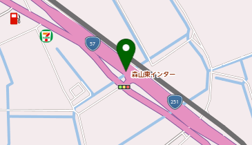 島原道路 森山東IC 下り 入口の地図画像