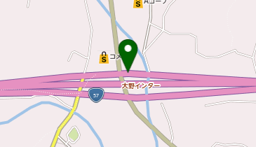 中九州横断道路 大野IC 上り 入口の地図画像