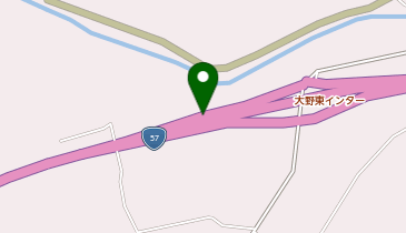 中九州横断道路 大野東IC 上り 出口の地図画像