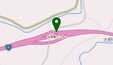 中九州横断道路 大野東IC 上り 入口の地図画像