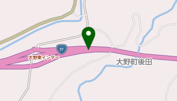 中九州横断道路 大野東IC 下り 出口の地図画像