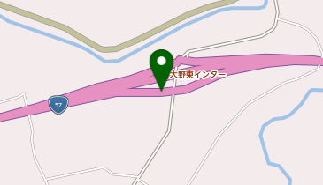 中九州横断道路 大野東IC 下り 入口の地図画像